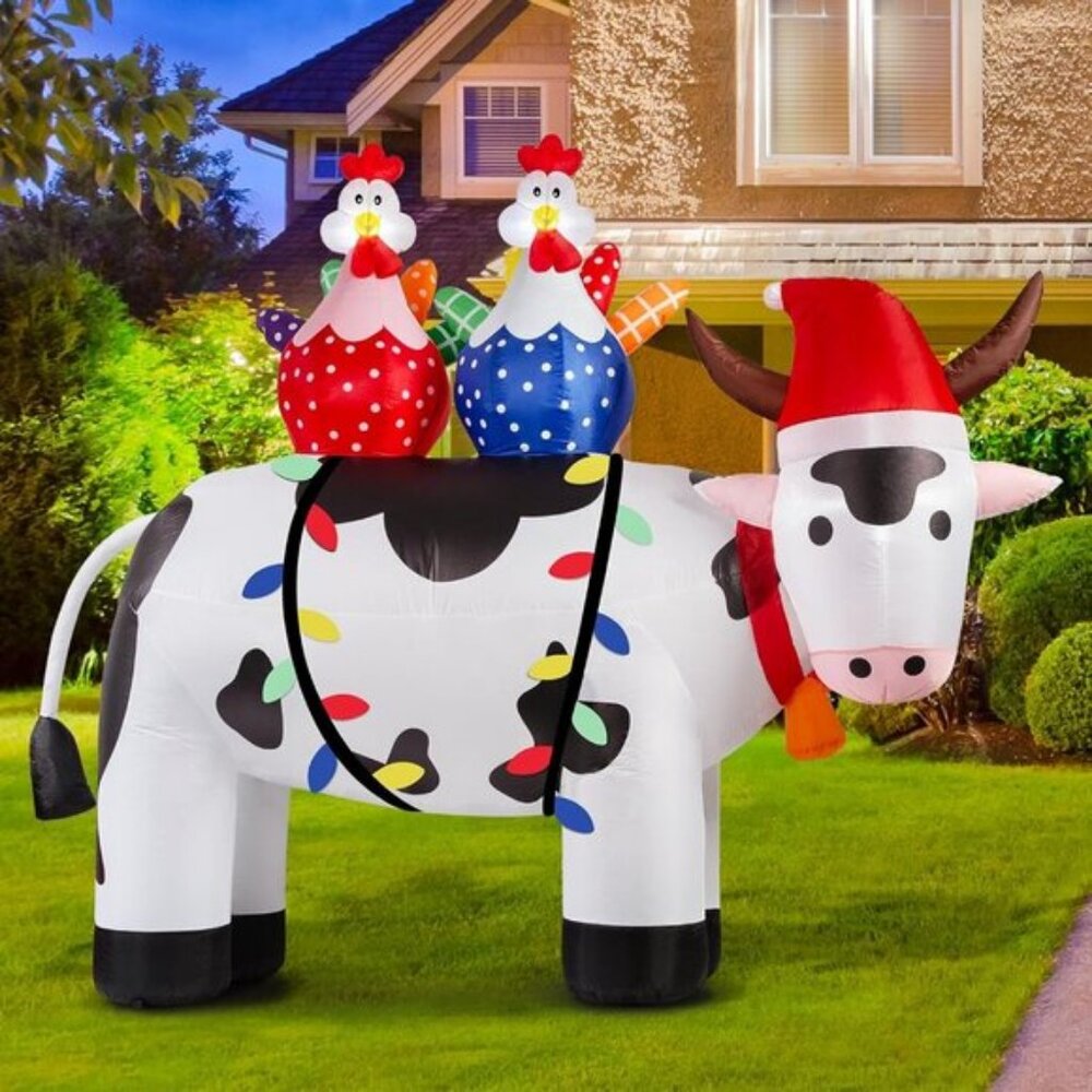 🆕6FT Christmas Inflatables Built-in LED Yard Outdoor Decorations - Picture 1 of 7